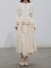 Mutedance 25 Autumn/Winter Round Neck Top Skirt Plant Dye Highly Handmade MD-MD25FW65-nude